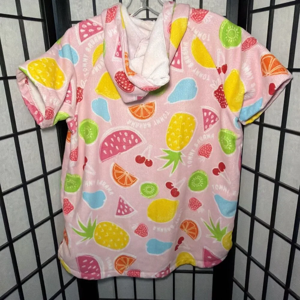 Tommy‎ Bahama Kids Hooded Terry Cloth Swim Beach Cover-Up L/XL 7-12 Towel Zip Up